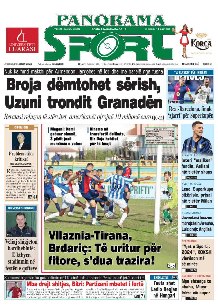 Prima-pagina-Panorama Sport-oggi-edizione-di-oggi-20250110